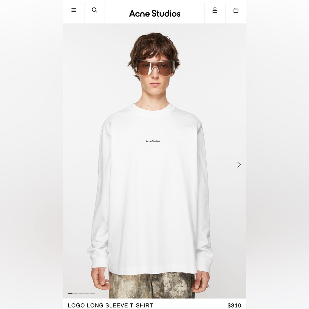Acne Studios - Logo Long Sleeve T-shirt - XL - NWT